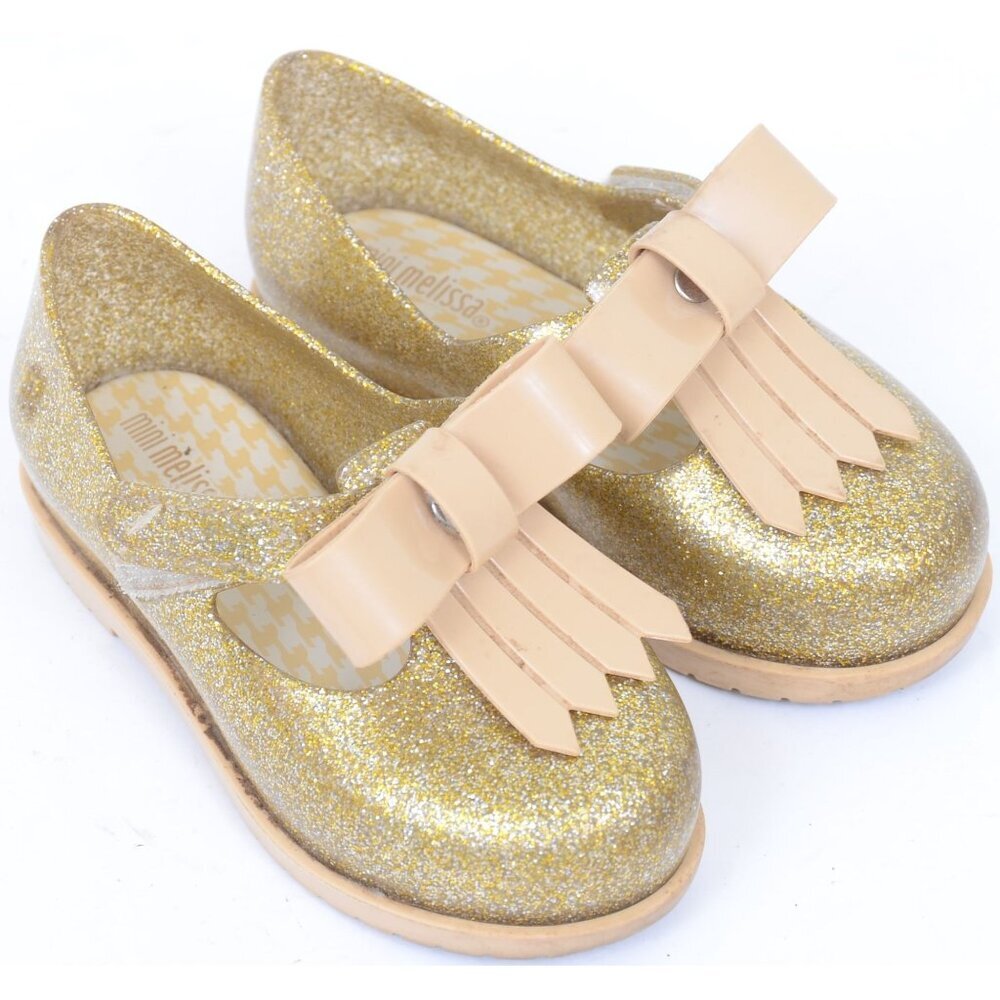 Mini Melissa Mini Classic Baby II Bow Tie Mary Jane Walker Flat Size 9